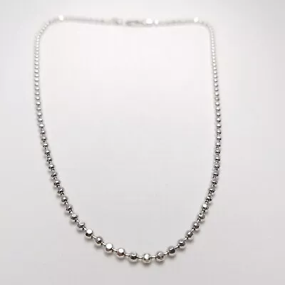 Vintage Sterling Silver Ball Chain Necklace Made In Italy Milor 18 Inches • $29.75