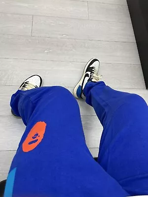 BAPE Sweatpants Blue Multi | Size Large/L | Bathing Ape | Pants Joggers Bottoms • $382.98