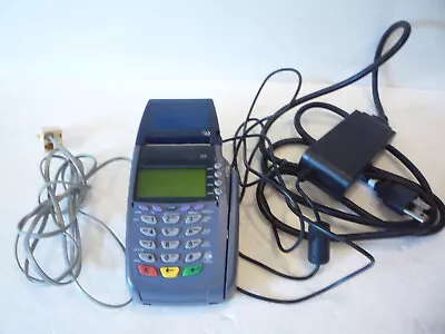 VeriFone Omni 5100 Credit Card Reader Machine Printer W/ Power Supply - Repair? • $4.96