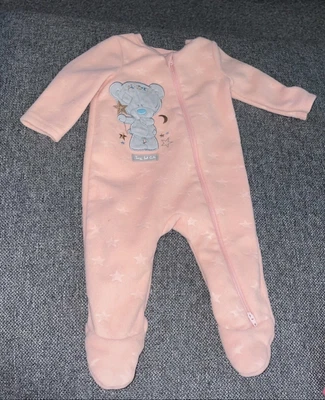 £1 • Buy 3-6 Months Baby Girls Tatty Teddy Me To You Fleece Sleepsuit / Babygrow