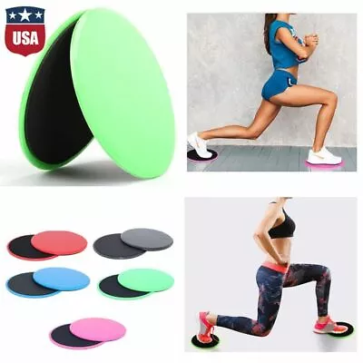 2PCS Gym Dual Sided Sliding Disc Fitness Core Sliders Home Abs Exercise Workout • $8.29