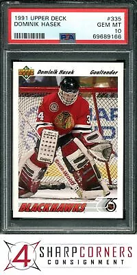 1991 Upper Deck #335 Dominik Hasek Rc Blackhawks Hof Psa 10 • $65.31