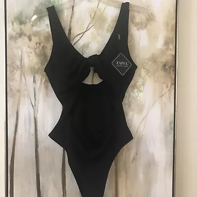 NEW  ZAFUL Black One Piece Bathing Suit Women’s Size Medium. With Tags • $24