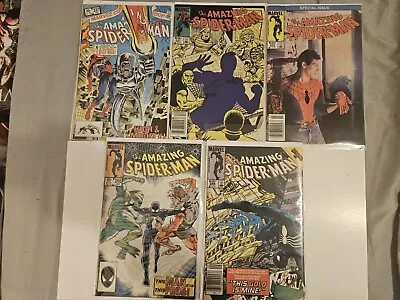 Amazing Spider-Man 5 Issue Lot. 237 247 262 266 268. Photo Cover Black Costume! • $14.99