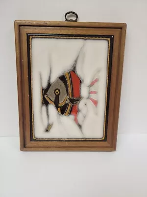 Italian Glazed Hand-Painted Terracotta Hanging Wall Plaque/Trivet • $52.50