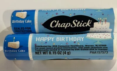 *2* CHAPSTICK BIRTHDAY CAKE 🎂Flavor Lip Balm Lot A Must Try Happy Birthday ! • $10.97