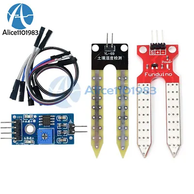 Soil Humidity Hygrometer Moisture Detection Sensor Module With Wire For Arduino • $1.30