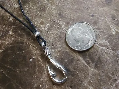 Mens Fish Hook  Pendant Necklace • $12.99