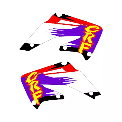 CRF450 02-04 Mid 90's Shroud Graphics White/Purple Highlight FREE SHIPPING • $75