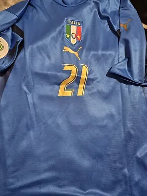 $162.50 • Buy Andrea Pirlo Signed 2006 World Cup  Italian Jersey Coa