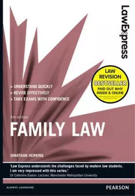 Law Express: Family Law (Revision Guide) Herring Jonathan Used; Good Book • £3.36