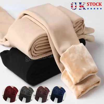 £5.48 • Buy Ladies New Winter Thick Fleece Lined Stretchy Thermal Leggings Jeggings Pants UK
