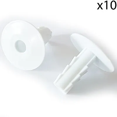 £4.79 • Buy 10x 8mm White Single Cable Bushes Feed Through Wall Cover Coaxial Hole Tidy Cap