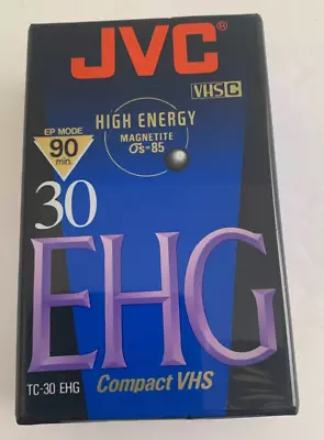 JVC VHS C Compact 90 Minute Video Cassette Tape TC 30 EHG High Energy New Sealed • $9.88