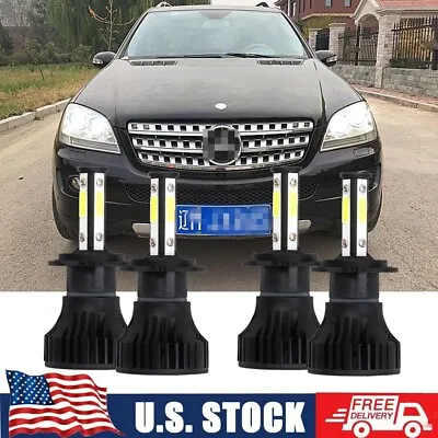 4x H7 LED Headlight Kit Hi & Lo Bulbs For Benz ML350 2006-2011 Replace Lamp • $36.54