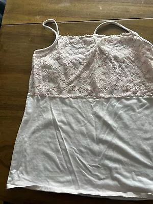 Marks And Spencer Lace Detail Vest Size 16 • £1.99