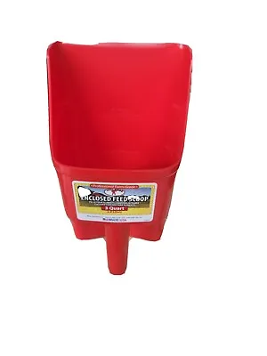 Little Giant 150439 Red 3 Quart Plastic Enclosed Feed Scoop • $7.99