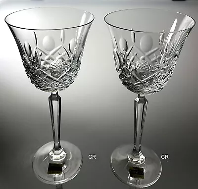 MIKASA CLARIDGE CRYSTAL (SET OF 2) WATER GOBLETS 8  3/8  X 3 5/8   8 Oz • $17.50