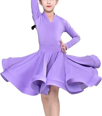 Fashion Girls Swing Dance Dress Ballroom Latin Tango Salsa Dancewear Long Sleeve • $44.92