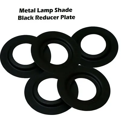 5 X Black Lamp Shade Reducer Plate Washer Ring Made From Metal Adapter • £6.88