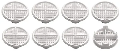 8 X White Plastic 70mm Round Soffit Air Vents UPVC Push Fit Eaves Disc Fascia • £5.99