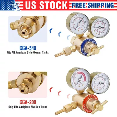 Oxygen Regulator & Acetylene Gas Regulator Victor Welding Cutting Torch Gauge US • $45.99