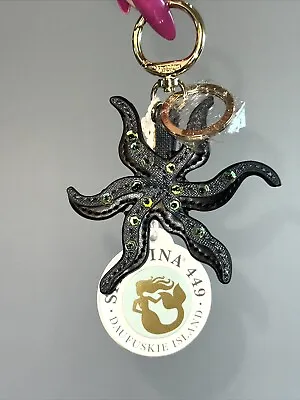NEW Spartina 449 Mystic Mermaid Black Starfish 18k Gold Key Fob Chain Bag Charm • $24.50