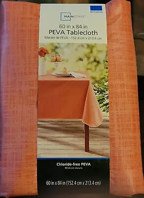 Mainstays Peva Vinyl Tablecloth 60 X 84  Summer Coral New With Tags Picnic RV • $13.49