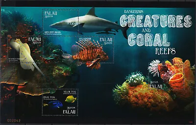 Palau 4 S/S Creatures & Coral Reefs 2011 MNH-3750 Euro • $12.50