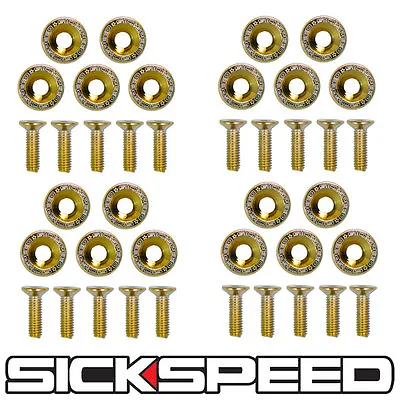 24k Gold 20 Pc Billet Aluminum Fender/bumper Washer/bolt Engine Bay Dress Up A • $24.88