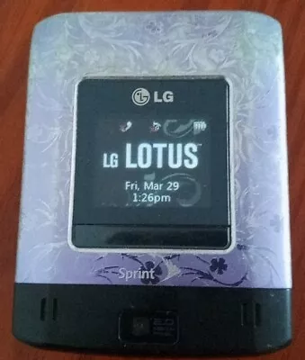 LG Lotus LX600 - Purple Floral ( Sprint ) Very Rare Flip Phone  • $29.99