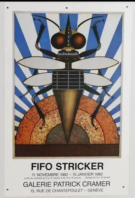 FIFO STRICKER 1983 RARE ORIGINAL VINTAGE French Art Exhibition Poster • $179