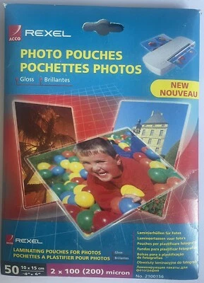 £6.95 • Buy Rexel Laminating Pouches 6x4 Photo-Size 50pieces.