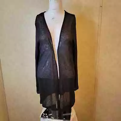 H&M Divided Size M Womens Cardigan Stretch Open Front Sheer Longsleeve • $8