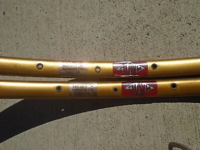 Rare Mavic 30 Hole Record Du Monde De L' Hure Gold Tubular Rims ..nos. One Pair • $35