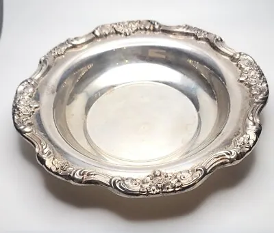 Vintage Lancaster Rose EPCA Silverplated By Poole 438 Patterned Dish 7 3/4  • $25