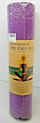 PURPLE / PINK 1/4  Thick Eco-Friendly TPE Yoga Pilates Mat 24  X 72  - See Note • $18.95