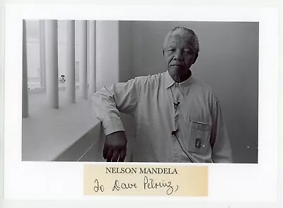 Nelson Mandela ~ Handwritten Words W/ Photo Display (not Signed Or Autographed) • $99.95