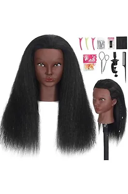 Mannequin Head 18  Human Hair 100% Real Hair Cosmetology Mannequin Doll Head • $30.99