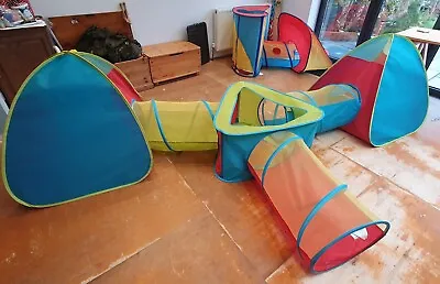 6 In 1 Pop-Up Play Centre With Tunnels And Tent Tunnel & Ball Pool • £25.99