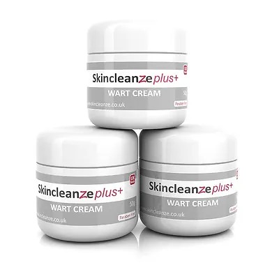 Skincleanze PLUS-Max Strength Wart Verruca Corn Removal Treatment Cream- 3x Pots • £26.49