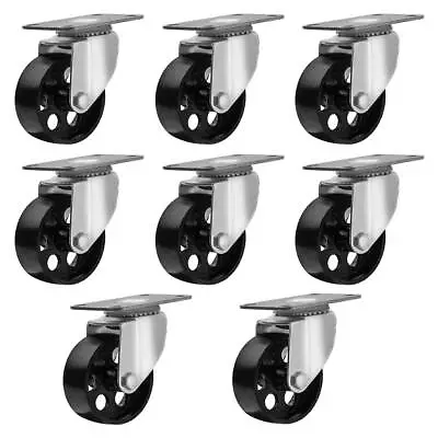 8 Pack 3  Steel  Metal Wheel Swivel Caster Heavy Duty • $47.48