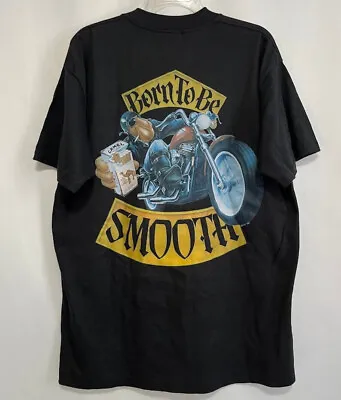 NWT Vtg Joe Camel T-Shirt XL Born To Be Smooth Black Daytona Beach Bike Week Tee • $34.97