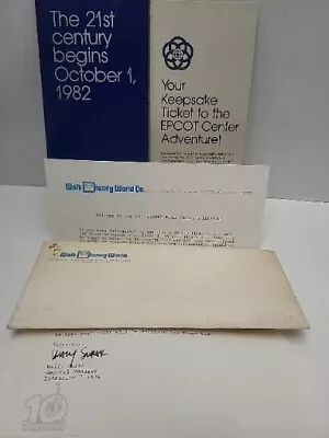 Epcot Vtg 1981 - 21st Century Begins October 1 1982 Brochure + Letter+ Envelope • $45