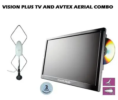 Vision Plus 18.5  12/24v Volt Tv Dvd Hd Satellite Freeview Usb + Avtex Aerial • $410.87