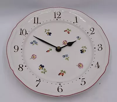 Rare Collectable Villeroy & Boch PETITE FLEUR Wall Clock Plate • $112