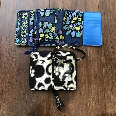 VERA BRADLEY Wallet Wristlet Floral Quilted ID Card Holder Change Purse LOT OF 2 • $9.50