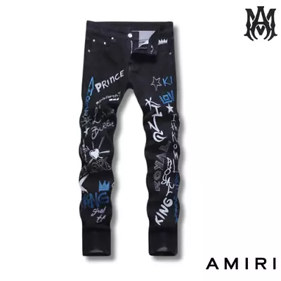 Luxury CHEMIST LEATHER STARS JEAN Redefined: AMIRI's Exquisite Denim Collection • $196.89