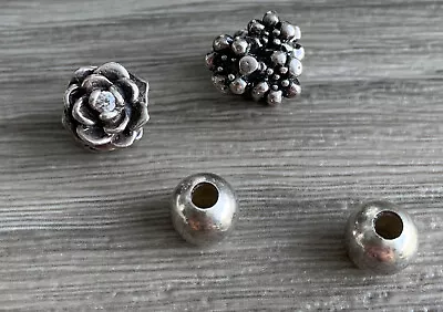 £12.99 • Buy Amore&Baci 925 Silver Italian Charms X 2 And 2 Spacer Beads
