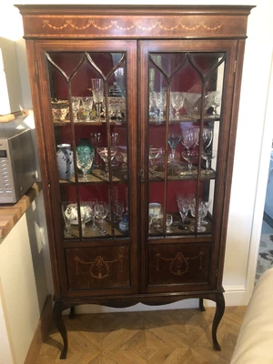 £75 • Buy Stunning Antique Inlaid Display Cabinet